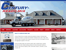 Tablet Screenshot of centuryreadymix.com